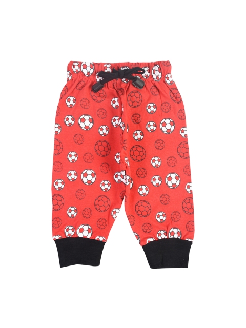 

CRAZYPENGUIN Boys Red & Black Printed Joggers