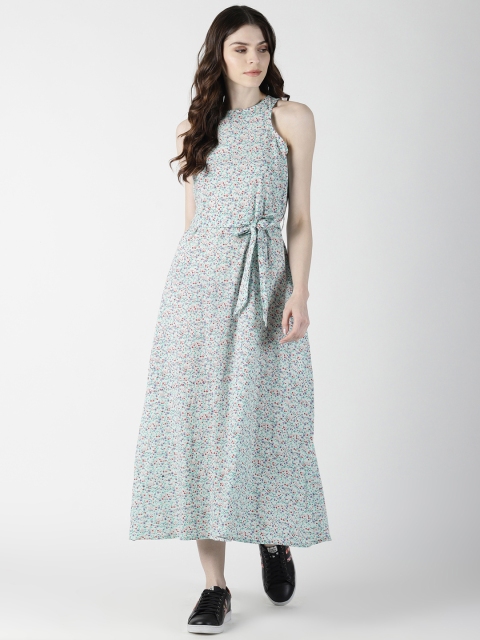 

AARA Women Blue Printed A-Line Dress