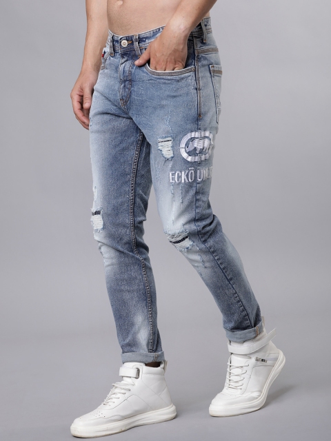 

Ecko Unltd Men Blue Tapered Fit Mid-Rise Mildly Distressed Stretchable Jeans