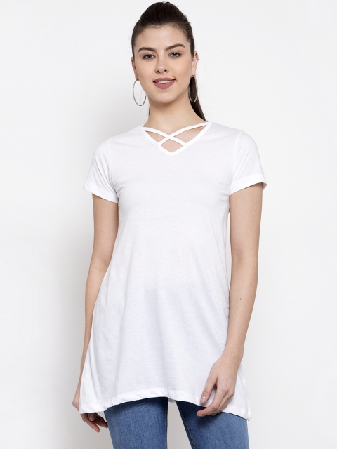

Kalt Women White Solid Tunic