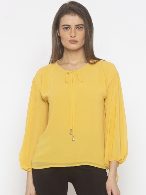 

Iti Women Yellow Solid Top