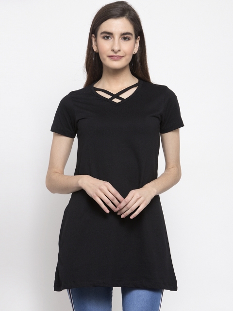 

Kalt Women Black Solid Tunic