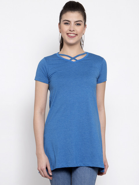 

Kalt Women Blue Solid Tunic