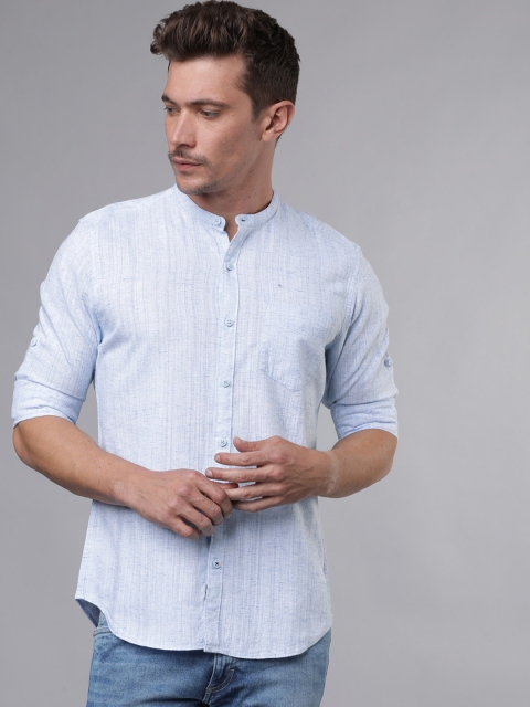 

Ecko Unltd Men Blue Slim Fit Solid Casual Shirt