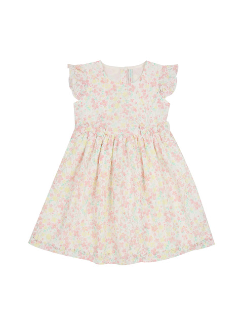 

Pantaloons Junior Girls Off-White & Pink Printed Fit and Flare Dress