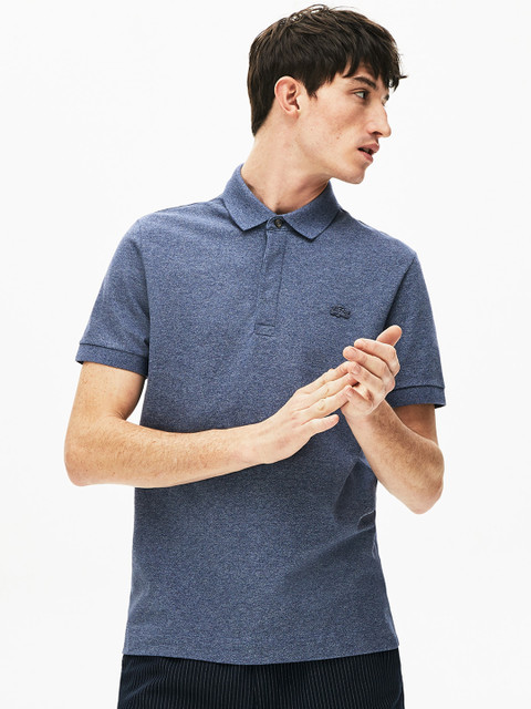

Lacoste Men Blue Solid Polo Collar T-shirt