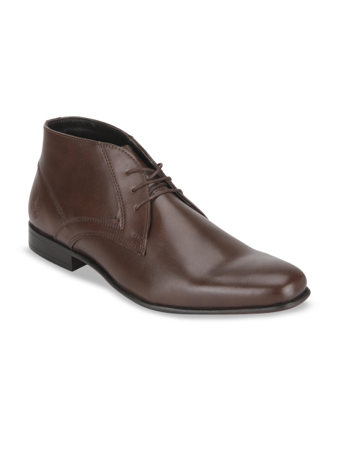 

Bond Street By Red Tape Men Brown Solid Mid-Top Derbys