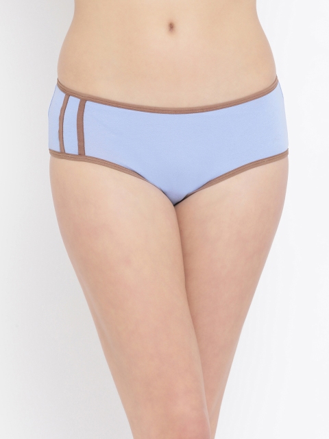 

Clovia Women Blue Solid Mid-Rise Hipster Briefs PN2622P12