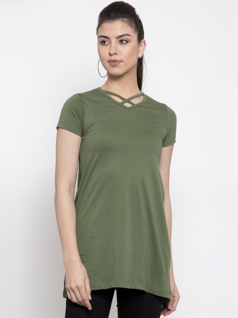 

Kalt Women Green Solid Tunic