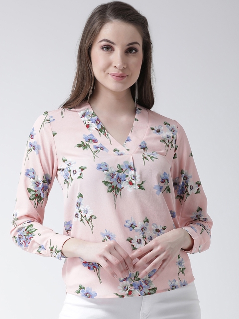 

The Vanca Women Pink Floral Printed Top