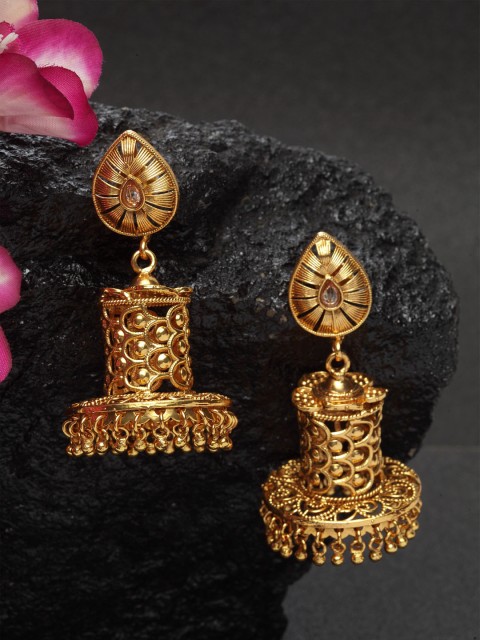 

DUGRISTYLE Gold-Plated Classic Jhumkas