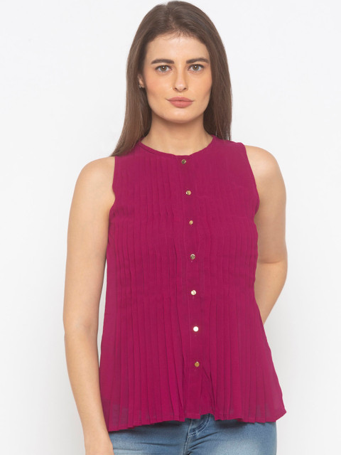 

Iti Women Purple Solid Top