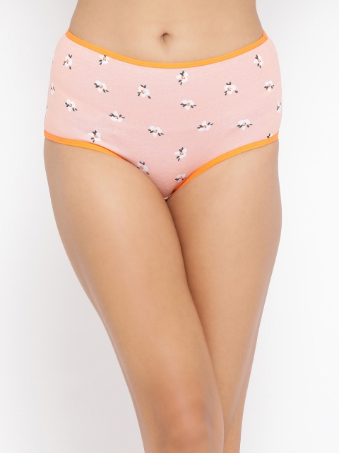 

Clovia Women Peach-Coloured Printed High-Rise Hipster Briefs PN2715S16S