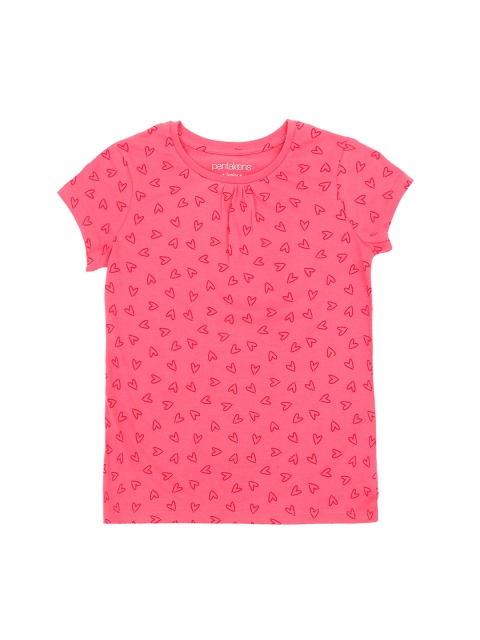 

Pantaloons Junior Girls Pink Printed Round Neck T-shirt