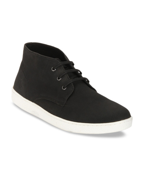 

Bond Street By Red Tape Men Black Solid Synthetic Mid-Top Sneakers