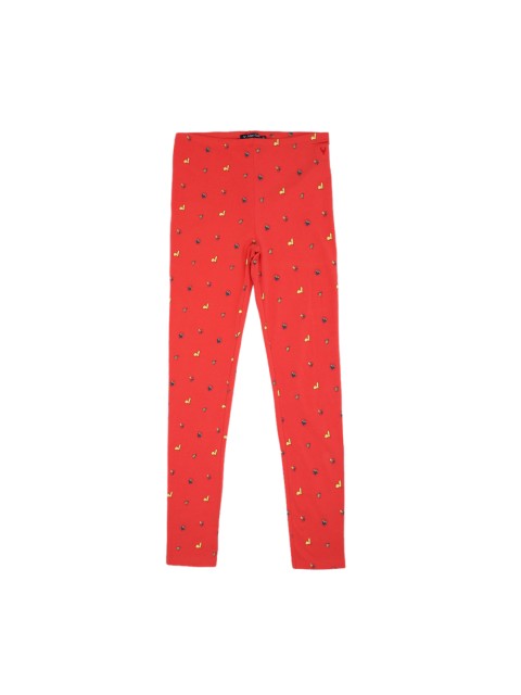 

Allen Solly Junior Girls Red & Black Printed Ankle-Length Leggings