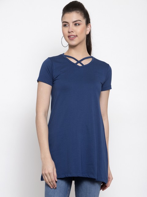 

Kalt Women Blue Solid Tunic