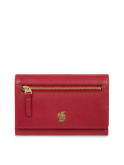

PURE LUXURIES LONDON Red Solid Leather Clutch