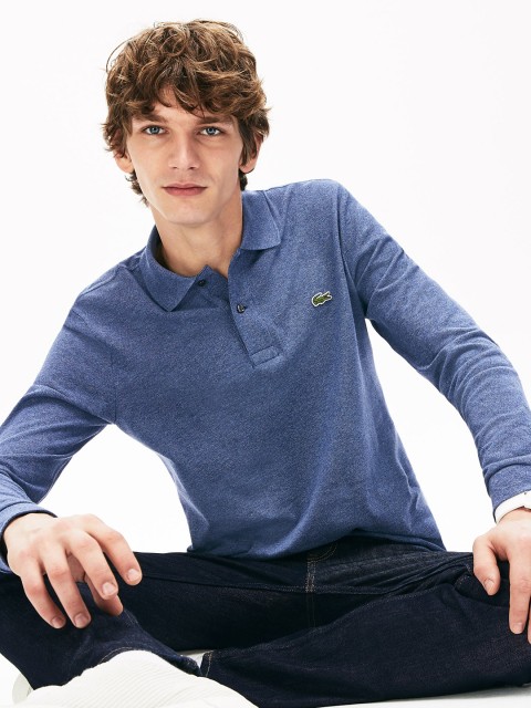 

Lacoste Men Blue Solid Polo Collar T-shirt