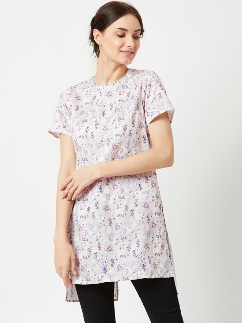 

The Wishing Chair Women Beige & Blue Printed Tunic