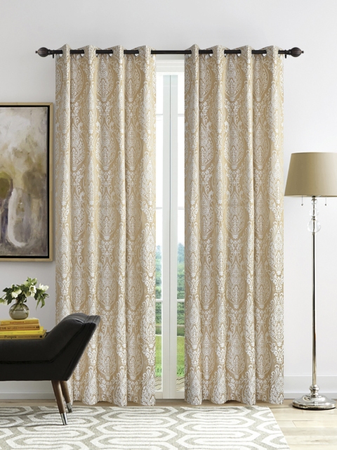 

Deco Window White & Beige Set of 2 Curtain Curtains
