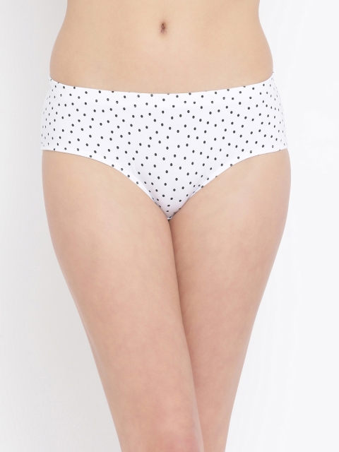

Clovia Women White & Black Polka-Dot Printed Mid-Rise Hipster Briefs PN3419S18