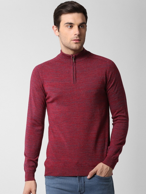 

Peter England Casuals Men Maroon Solid Pullover Sweater