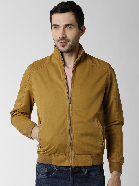 

Peter England Casuals Men Mustard Yellow Solid Bomber