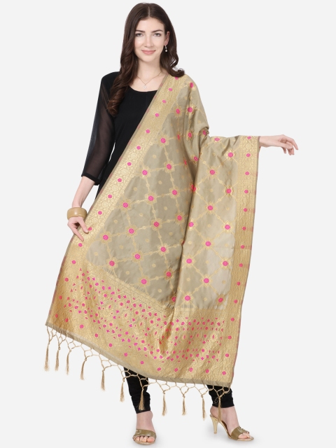 

Satrani Beige Woven Design Dupatta
