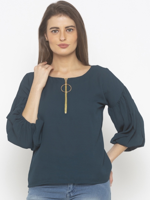 

Iti Women Teal Solid Top