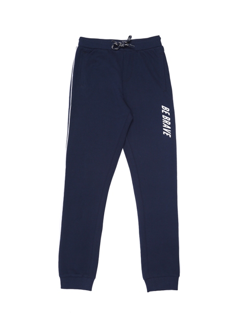 

Pantaloons Junior Boys Navy Blue Solid Straight-Fit Joggers