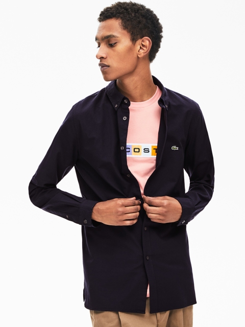 

Lacoste Men Navy Blue Slim Fit Solid Formal Shirt