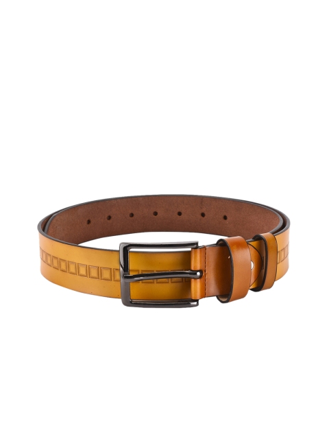

BuckleUp Men Tan Brown Textured Belt