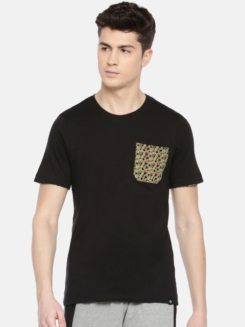 

Dollar Bigboss Men Black Solid Lounge T-Shirt