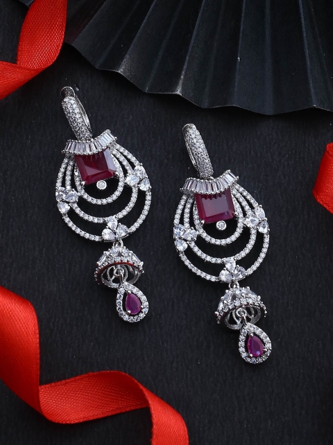 

Studio Voylla Silver Plated Handcrafted Contemporary Drop Earrings