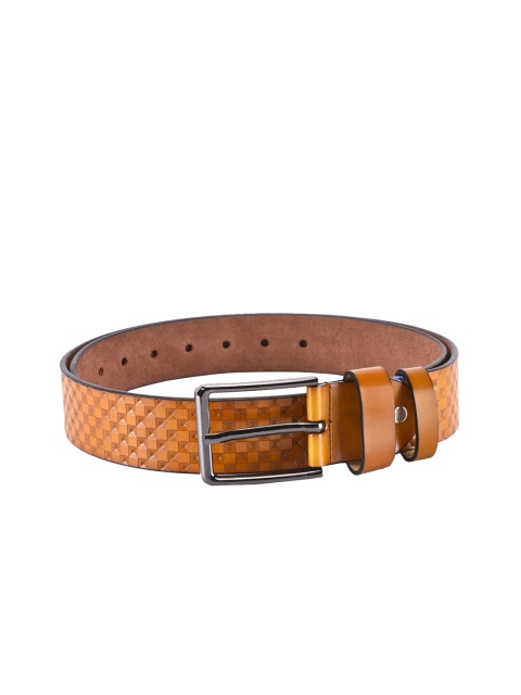 

BuckleUp Men Tan Brown Textured Belt