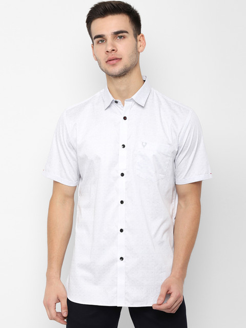

Allen Solly Men Grey Slim Fit Checked Casual Shirt