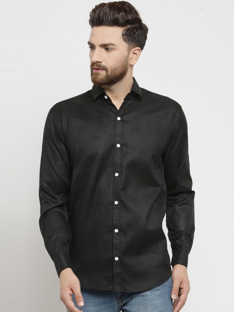 

JAINISH Men Black Classic Regular Fit Solid Casual Shirt