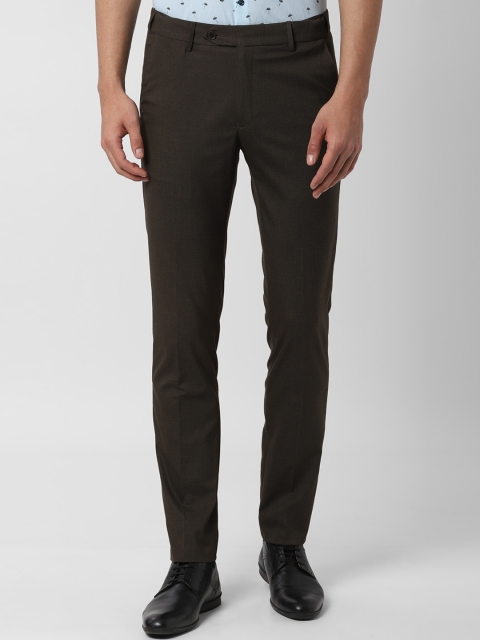 

Peter England Men Brown Slim Fit Solid Formal Trousers