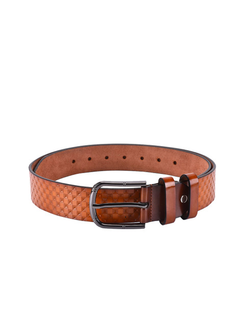 

BuckleUp Men Tan Brown Textured Belt