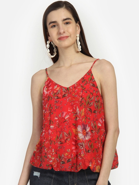 

Yaadleen Women Red Printed Top