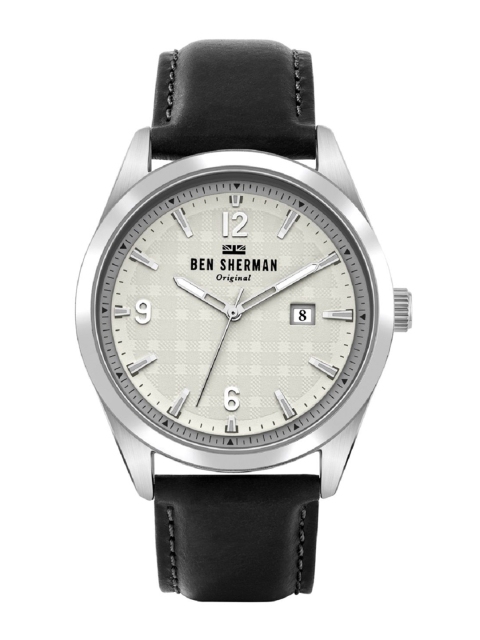 

BEN SHERMAN Men Silver-Toned & Black Analogue Watch WB040B