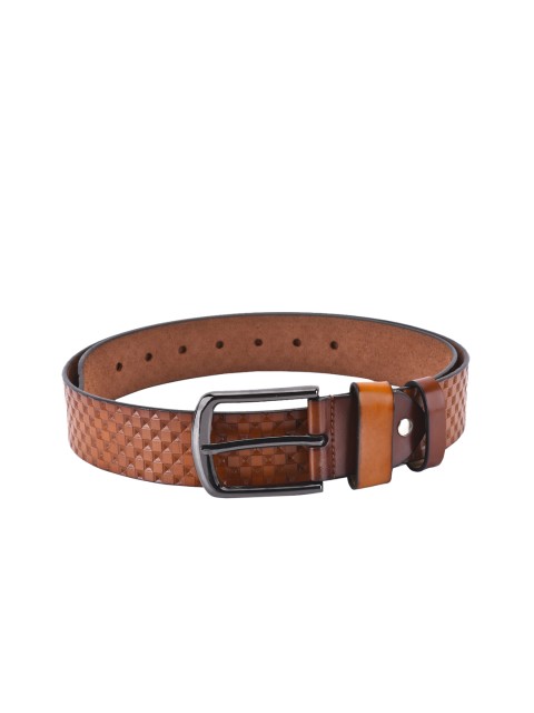 

BuckleUp Men Tan Brown Textured Belt