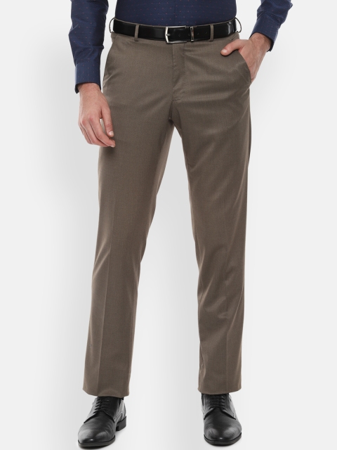 

Van Heusen Men Brown Regular Fit Solid Formal Trousers