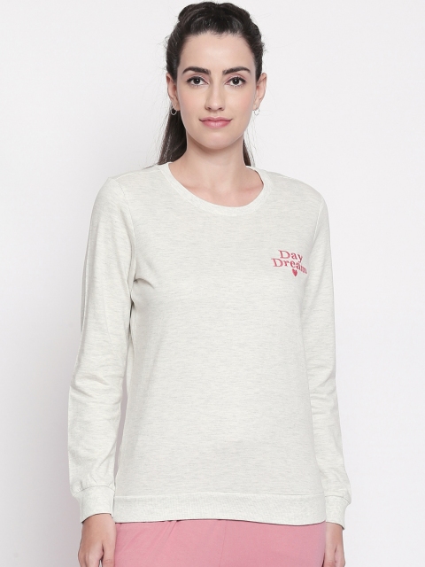

Dreamz by Pantaloons Women Grey Melange Solid Sweatshirt