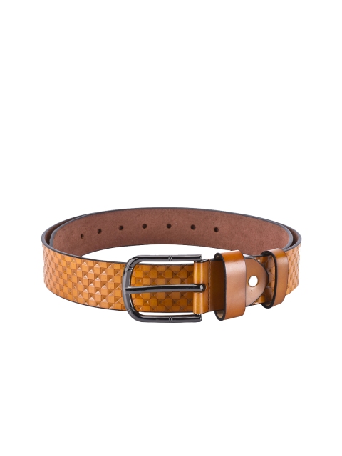 

BuckleUp Men Tan Brown Textured Belt