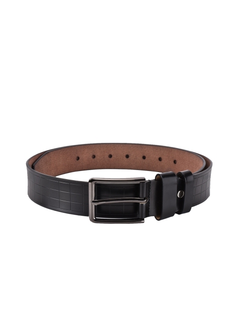 

BuckleUp Men Black Textured Belt