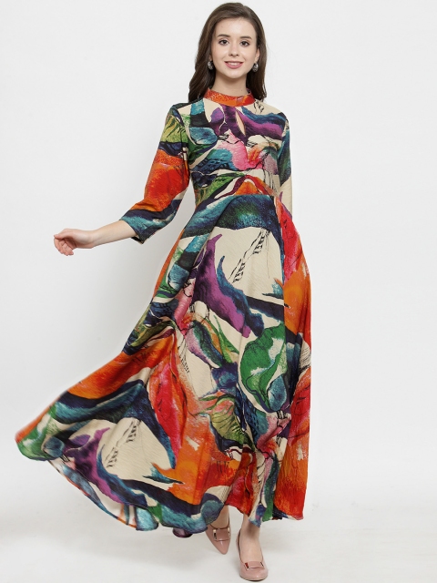 

Get Glamr Women Multicoloured Printed Ethnic Maxi Dress, Multi
