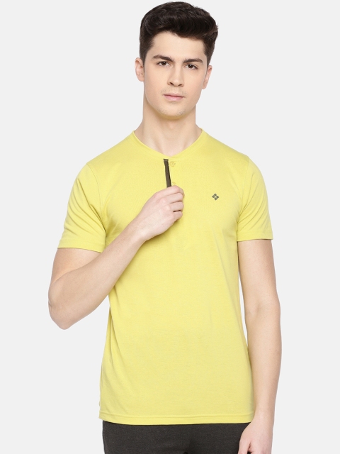 

Dollar Bigboss Men Yellow Solid Lounge Tshirt