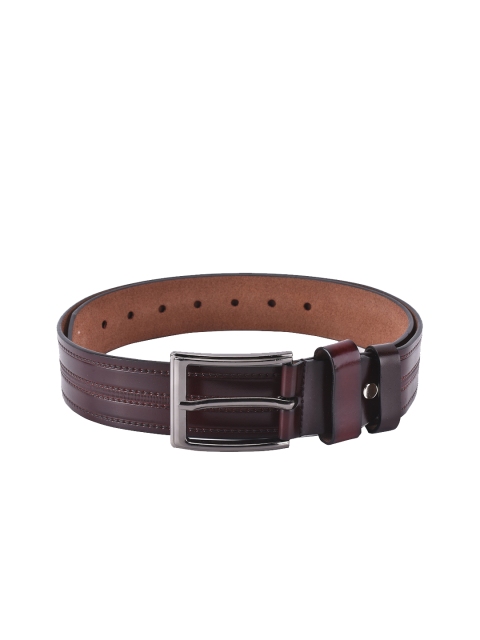 

BuckleUp Men Brown Solid Wide Belt